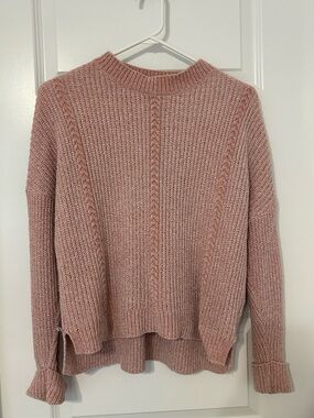 Soho Apparel Blush Pink Crewneck Sweater